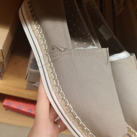 SKECHERS Women Bobs Espadrille Wedges--Taupe - Picture 7 of 8